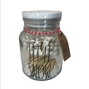 Rae Dunn LET IT SNOW apothecary jar